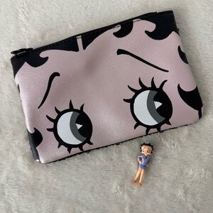 Betty Boop Make up Cosmetic Bag and Vintage Pendant